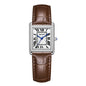 Couple Leather Watch Strap Simple Square Student's Watch Waterproof