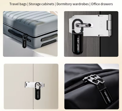 Smart Fingerprint Padlock for Locker Small Rechargeable Fingerprint Lock Keyless Biometric Thumbprint Padlock Locker Suitcase Luggage  Backpack