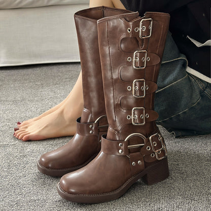 New Autumnwinter Leather Western Cowboy Boots