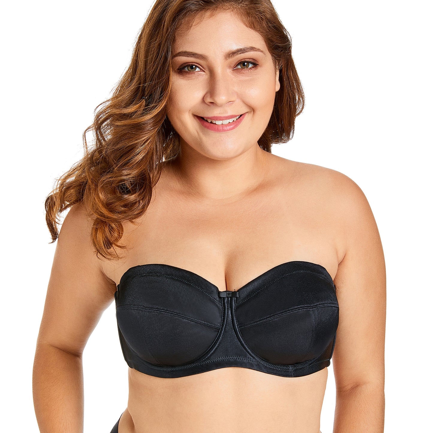 Non-slip strapless bra