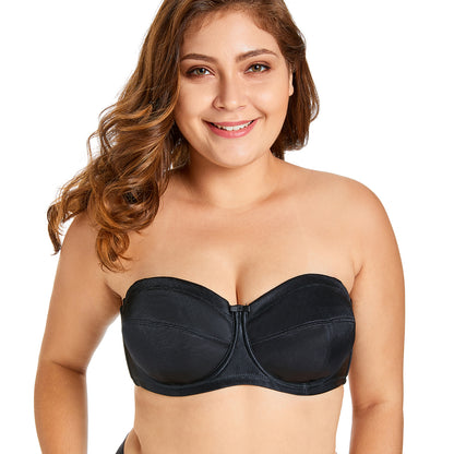 Non-slip strapless bra