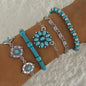 Bohemian Style Turquoise Leaf Bracelet