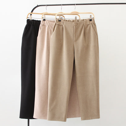 Cropped pants plus size woolen harem pants