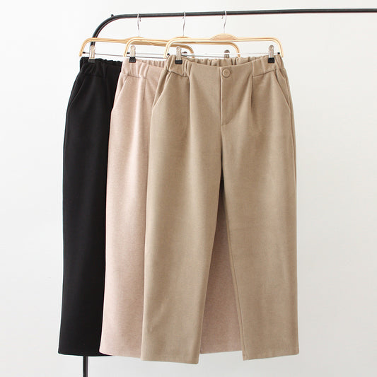 Cropped pants plus size woolen harem pants