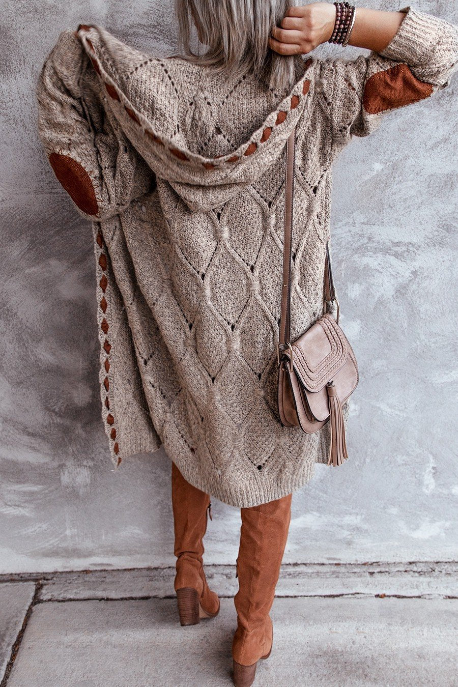 Color Block Sweater Long Sleeve Cardigan Sweater