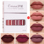 6 Pieces Of Matte Non-stick Cup Waterproof Lipstick Long Lasting Lip Gloss