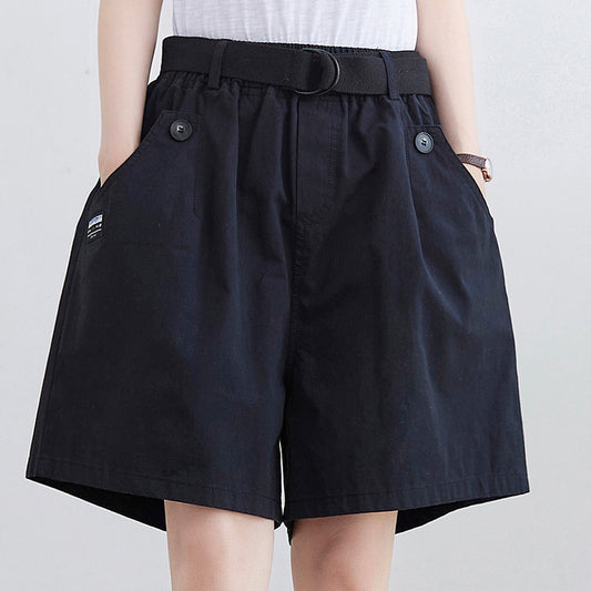 Plus Size Women's New Slim Wide-leg Shorts Women