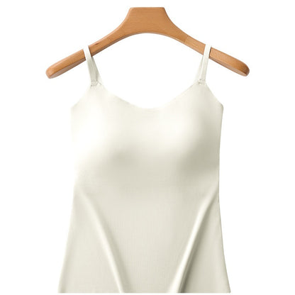 Summer Fixed Cup Without Steel Ring Outer Wear Traceless Bottoming Plus Size Slip Top Women