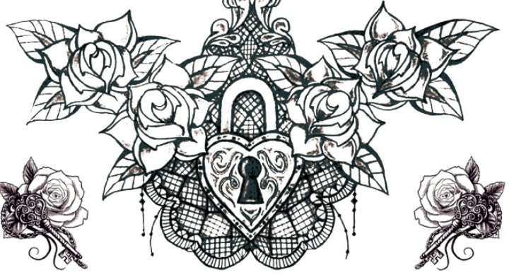 Supply new color tattoo stickers waterproof personality fashion chest stickers sternal stickers tattoo stickers tattoo