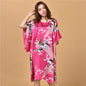 Printed peacock plus size nightdress
