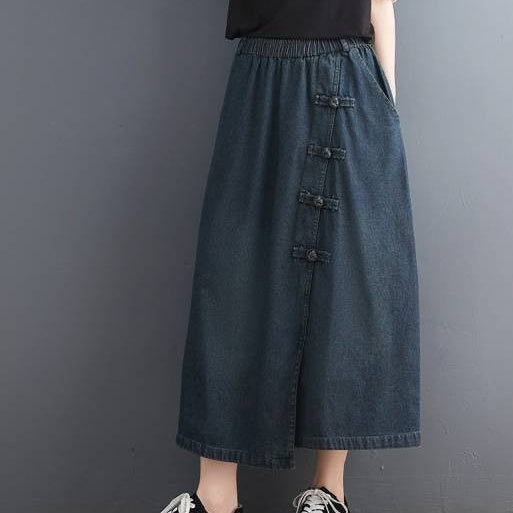 Artistic Retro Denim Skirt For Women
