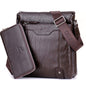 One Shoulder Men's Leather Bag Crossbody Business Briefcase