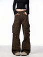 Retro Design Camouflage Cargo Pants Women