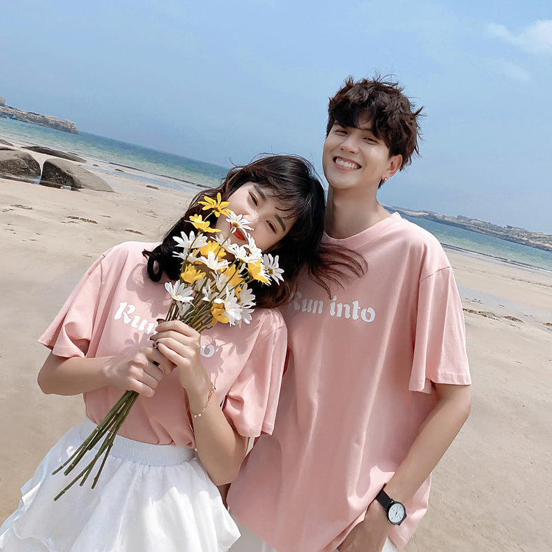 Couples summer short sleeve suit