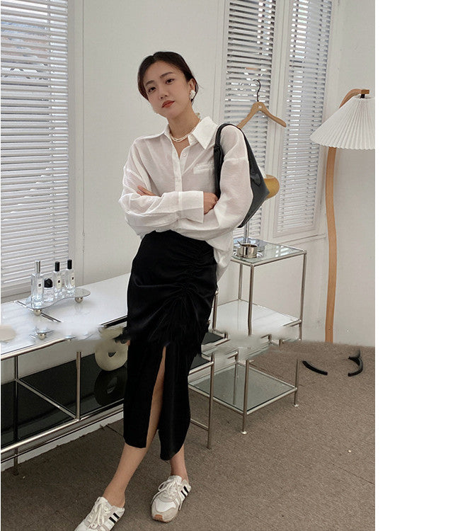 Black Suit Skirt Women's Sweater