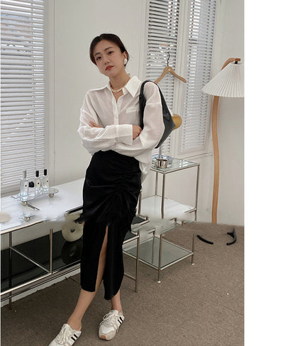 Black Suit Skirt Women's Sweater