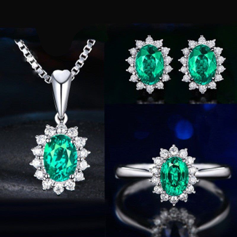 Pendant Necklace Set With Ring For Women