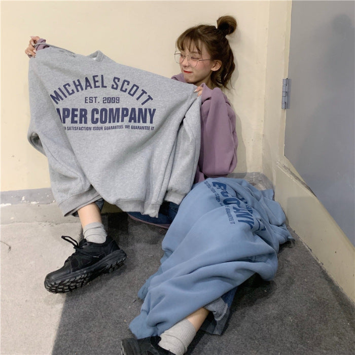 Hooded plus fleece sweatshirt