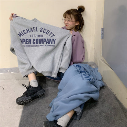 Hooded plus fleece sweatshirt