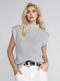 European And American Style Women Turtleneck Vest Sweater