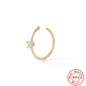 Sterling Silver Diamond Body Piercing Jewelry Nose Ring