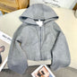 Grey Cotton Sweater Sweater Pants Casual Sportswear Set