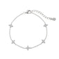 S925 Sterling Silver Necklace Bracelet Female Starry Design Zircon