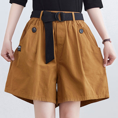 Plus Size Women's New Slim Wide-leg Shorts Women