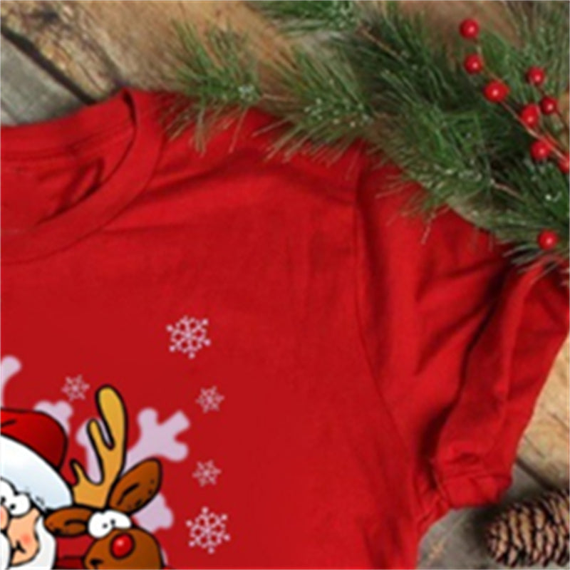 Cartoon Fashion Letter Plus Size Crew Neck Top For Women