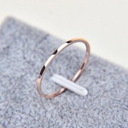Stylish Glossy Fine Circle Couple Simple Simple Bracelet Ring
