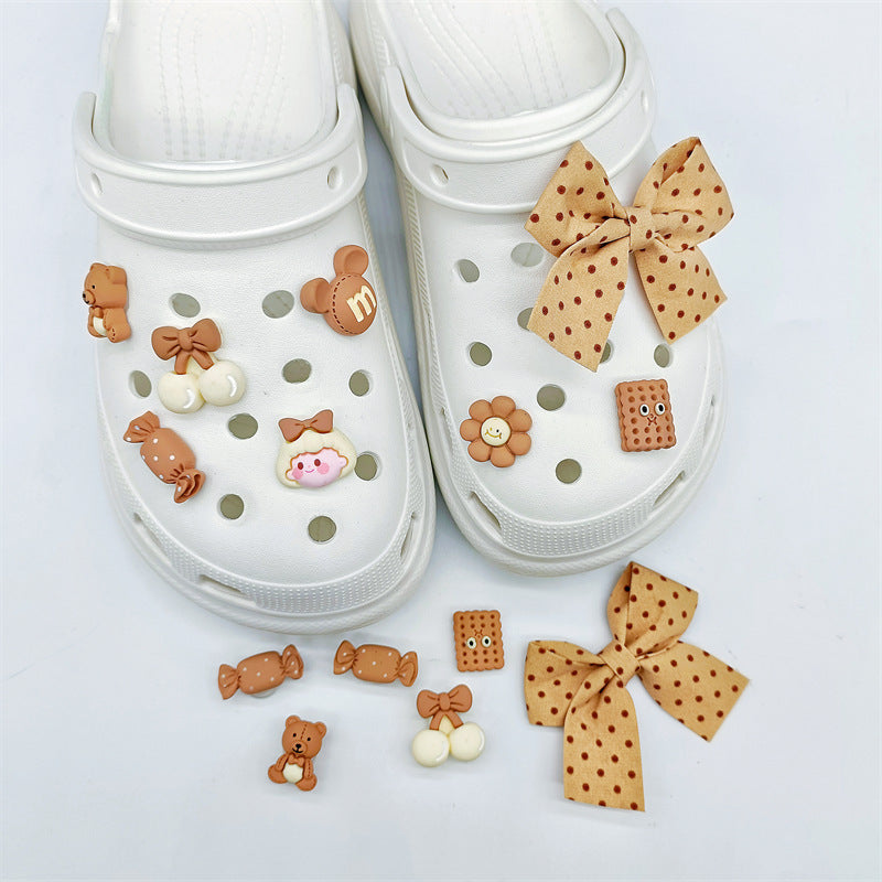 New Style Cave Shoes Accessories Shoes Flower Diy Bow Decoration