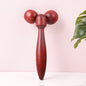 Manual Wooden Massage Equipment Facial Roller Spine Massage Double-roller Device
