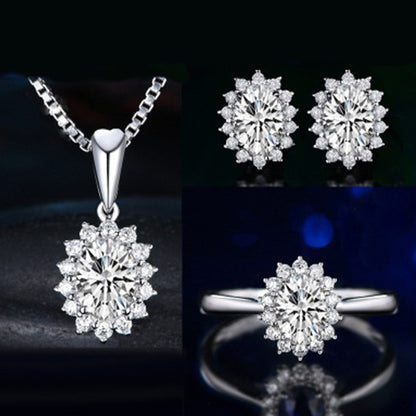 Pendant Necklace Set With Ring For Women