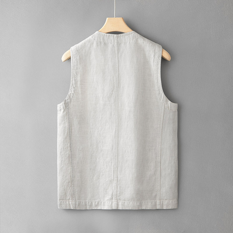 Fashion Personality New Linen Vest For Men