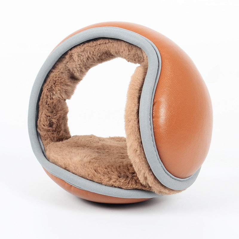 High-grade Leather Earmuffs Rabbit Fur Thickening