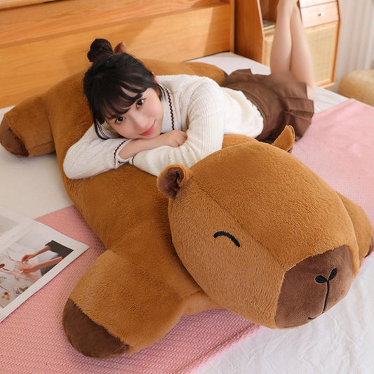 Plush Capybara Floor Mat Bed With Leg-supporting Large Capybara Capybara Pillow