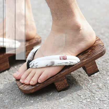 Clogs Men's Men's Cos Tong-burning Two-tooth Clogs Slippers