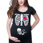 Spoof round neck maternity dress