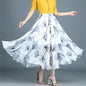 Chiffon skirt women summer new floral midi skirt