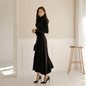 Medium length sweater bottomed skirt