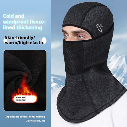 Outdoor Cycling Warm Double Layer Fleece-lined Thick Windproof Ski Motorcycle Helmet Lining Cap