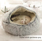 .Pet Bedding 2 In 1 Dog And Cat Bed Pet Winter Bed Round Plush Warm Bed House Soft Long Plush Pets Bed Pet Products
