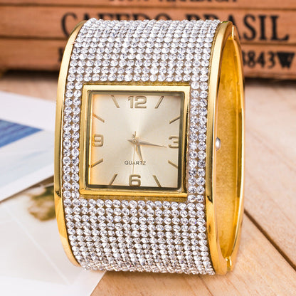 Diamond-studded fashion watch