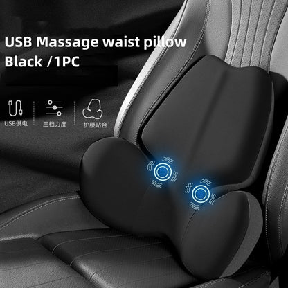 Car Electric Massage Waist Back Cushion Headrest