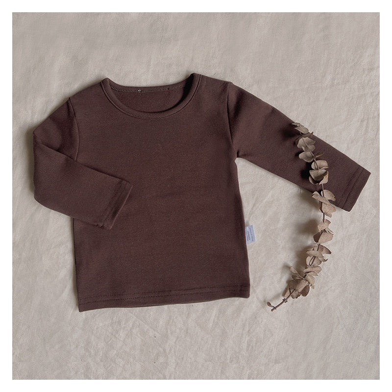 Versatile Round Neck Toddler T-shirt With Solid Color Base