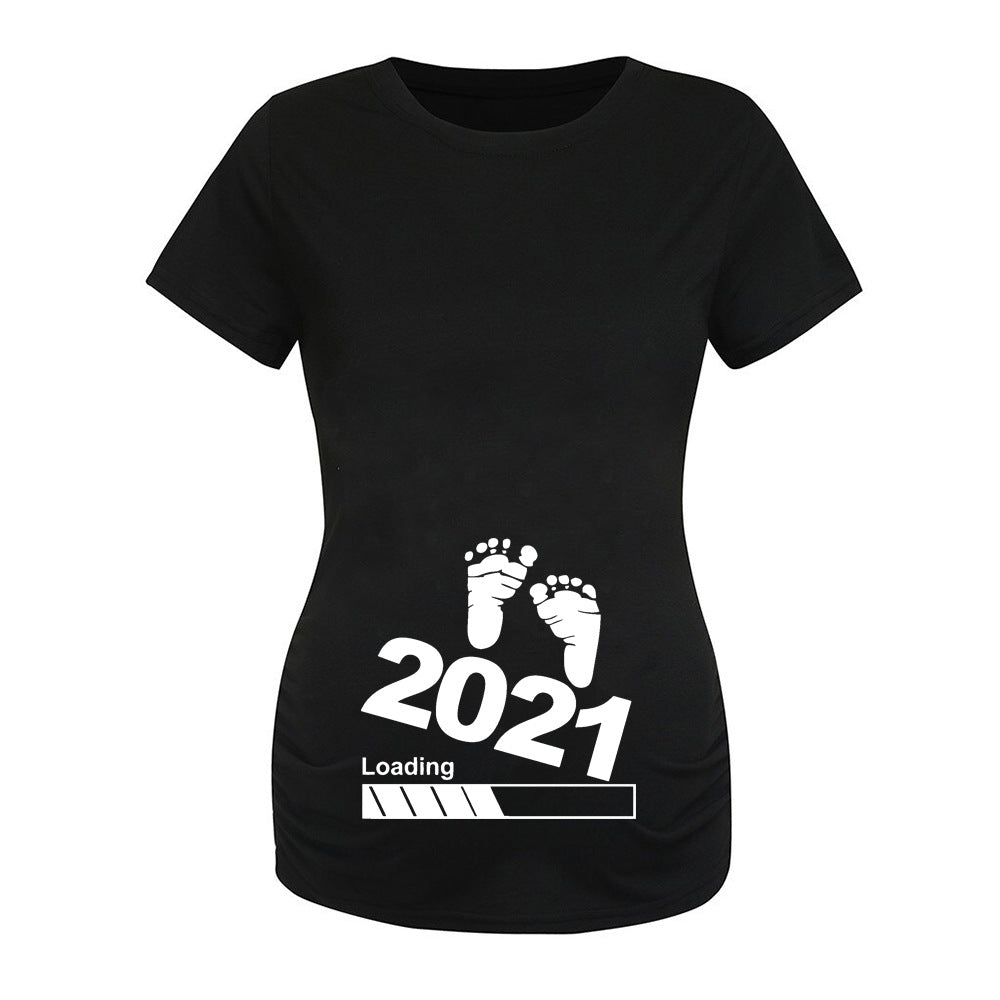 Letter Print Maternity Dress