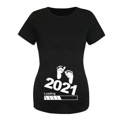 Letter Print Maternity Dress