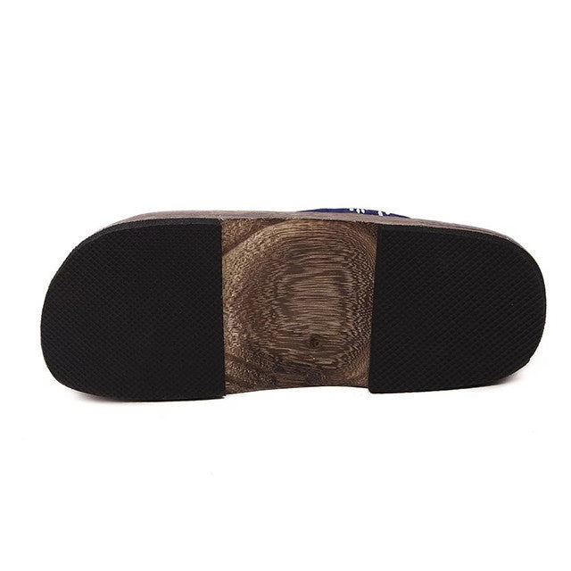 Handmade Japanese Men's Wooden Clogs And Slippers