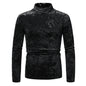 New Men's Long-sleeve Fashionable Velvet High-neck Undershirt
