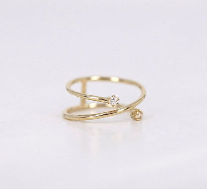 Zircon Flower Ring Women Fashion Ins Ring